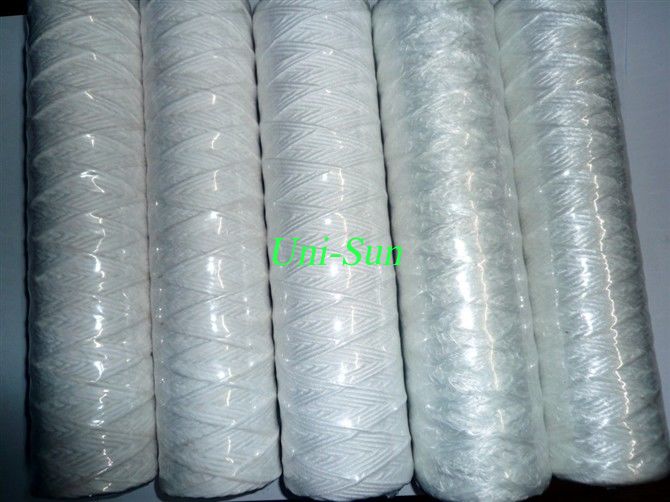 PP Yarn String Wound Filter Cartridges with stainless steel Core or PP Core