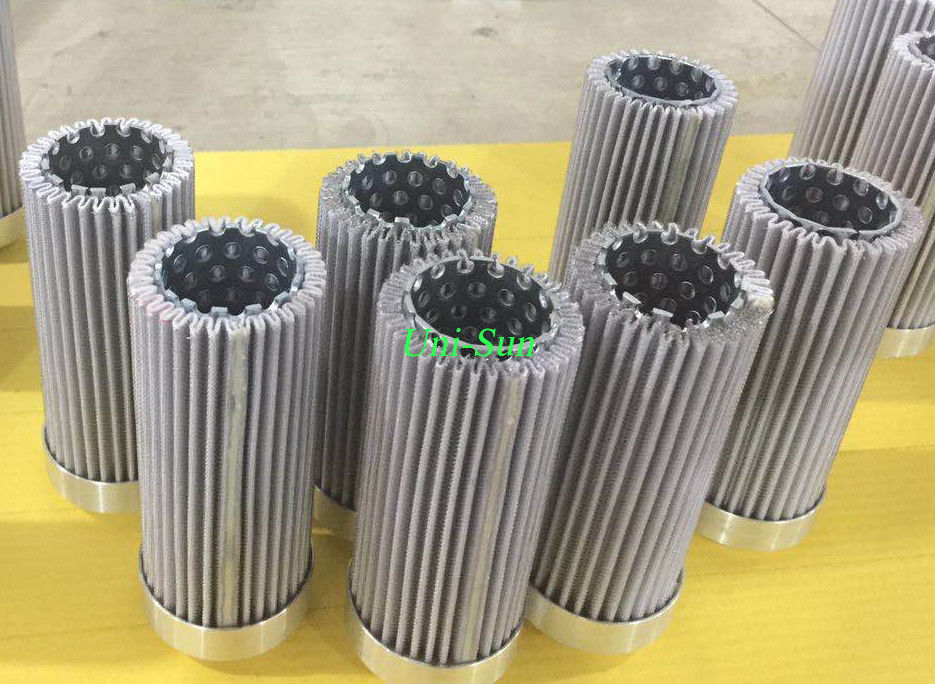 3-75 μm Stainless steel pleated filter for high temperature gas